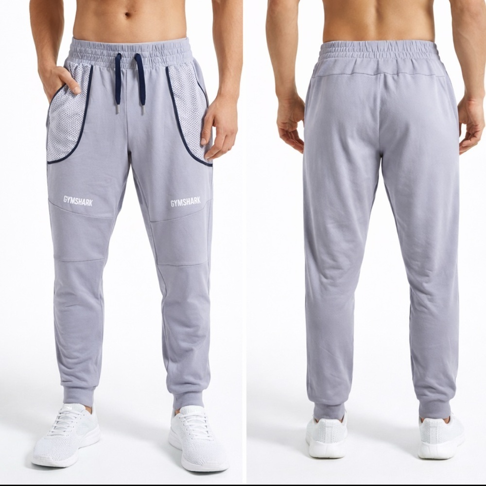 Gymshark Men’s Training Performance Joggers Gray Medium Inner Mesh Waist AW19